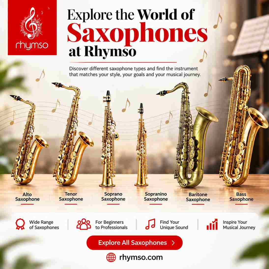 Explore the World of Saxophones at Rhymso